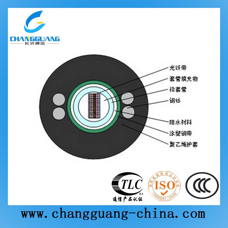 中心管式輕鎧裝光纖帶光纜(GYDXTW)
