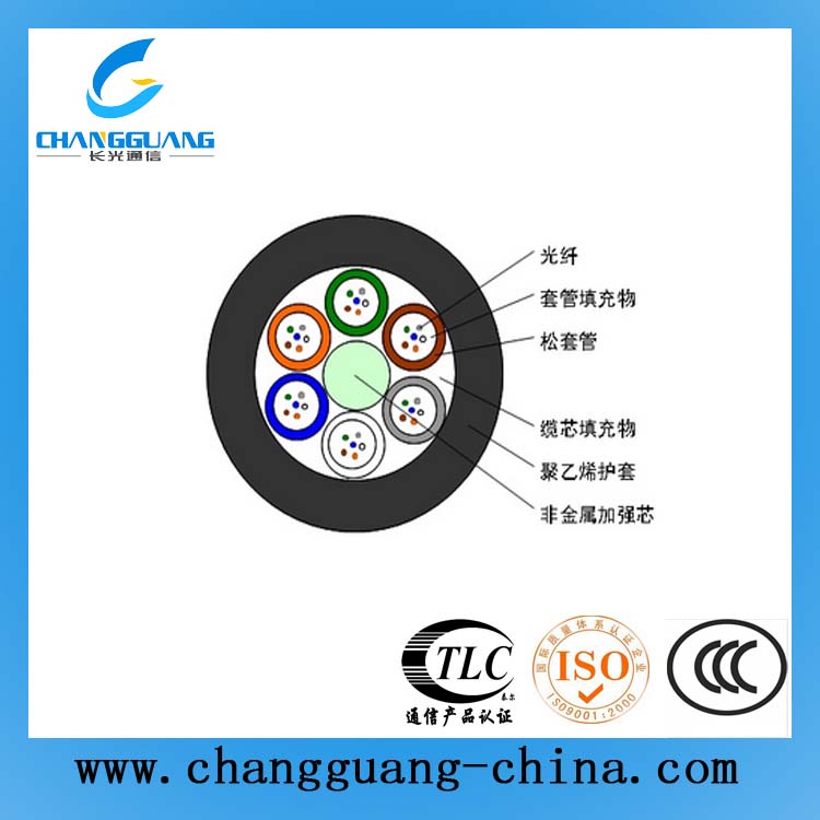 松套層絞式非金屬加強(qiáng)芯非鎧裝光纜(GYFTA)