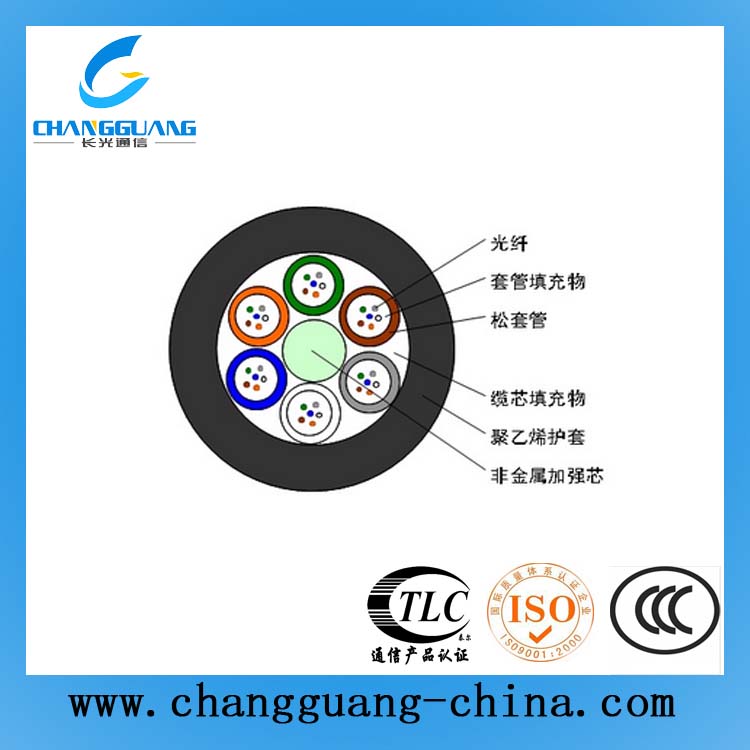 松套層絞式非金屬加強(qiáng)芯非鎧裝光纜(GYFTY)