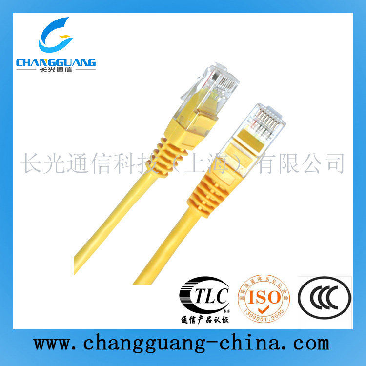 超五類非屏蔽網(wǎng)絡(luò)跳線(黃色)